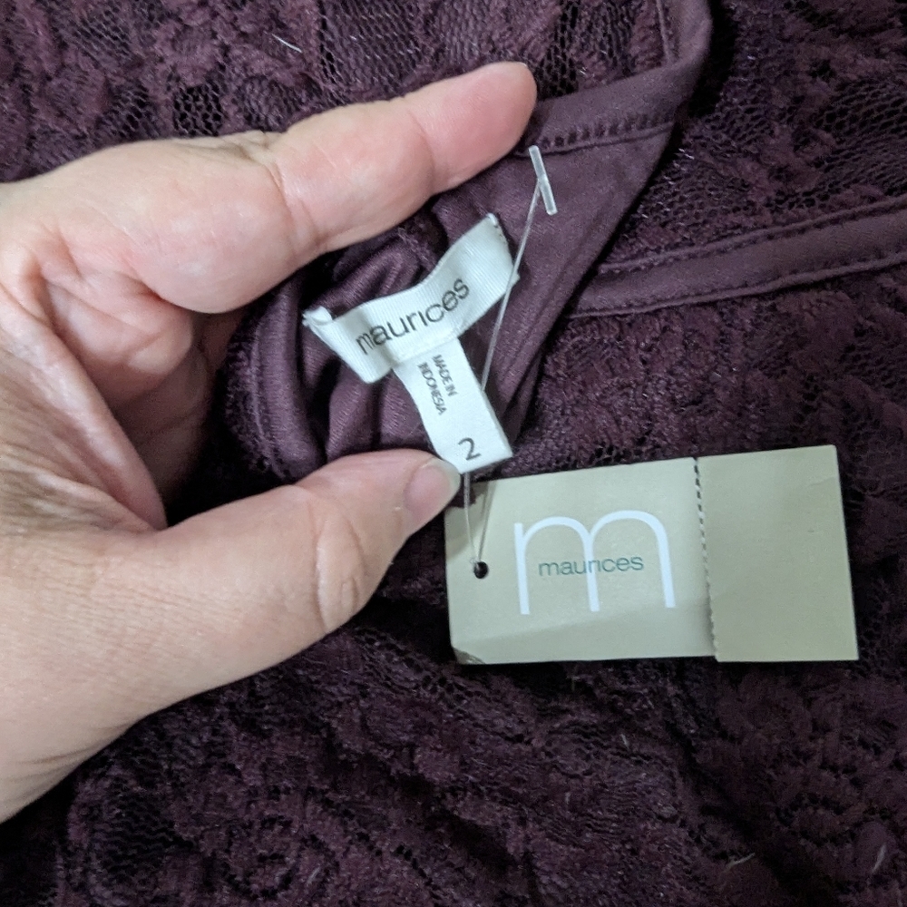 3/$30 NWT Maurices Open Back Lace Skater Dress Size 2 - Picture 5 of 5